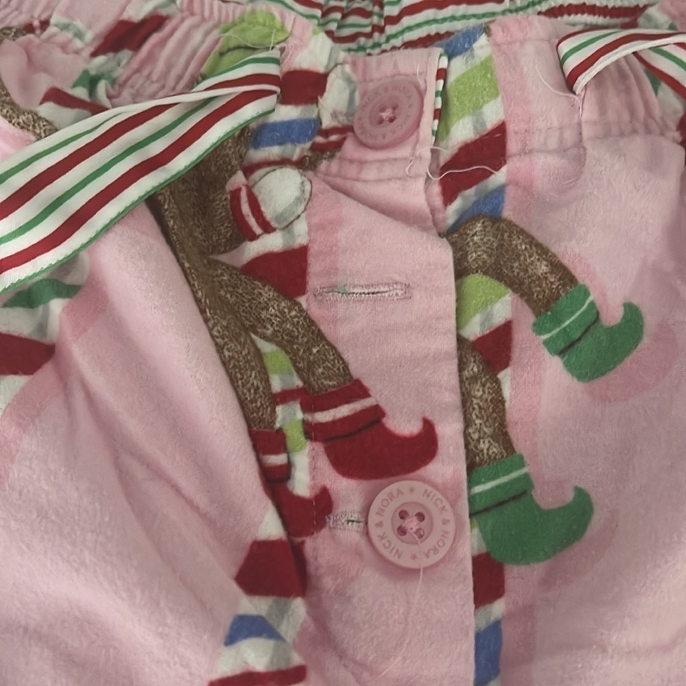 Nick & Nora Sock Monkey Flannel  Pajamas - Picture 7 of 7
